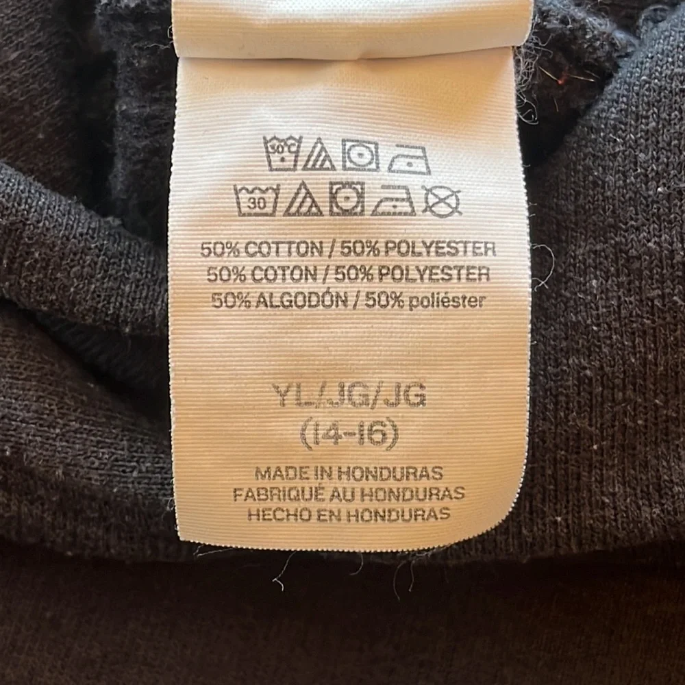 Hanes | Black Pullover Hoodie Sweatshirt sz L